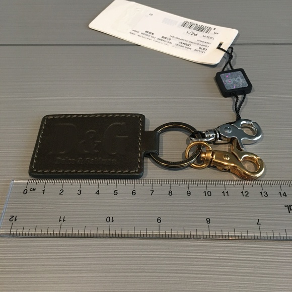Dolce & Gabbana D&G Keychain Olive Leather & Metal - Picture 6 of 8